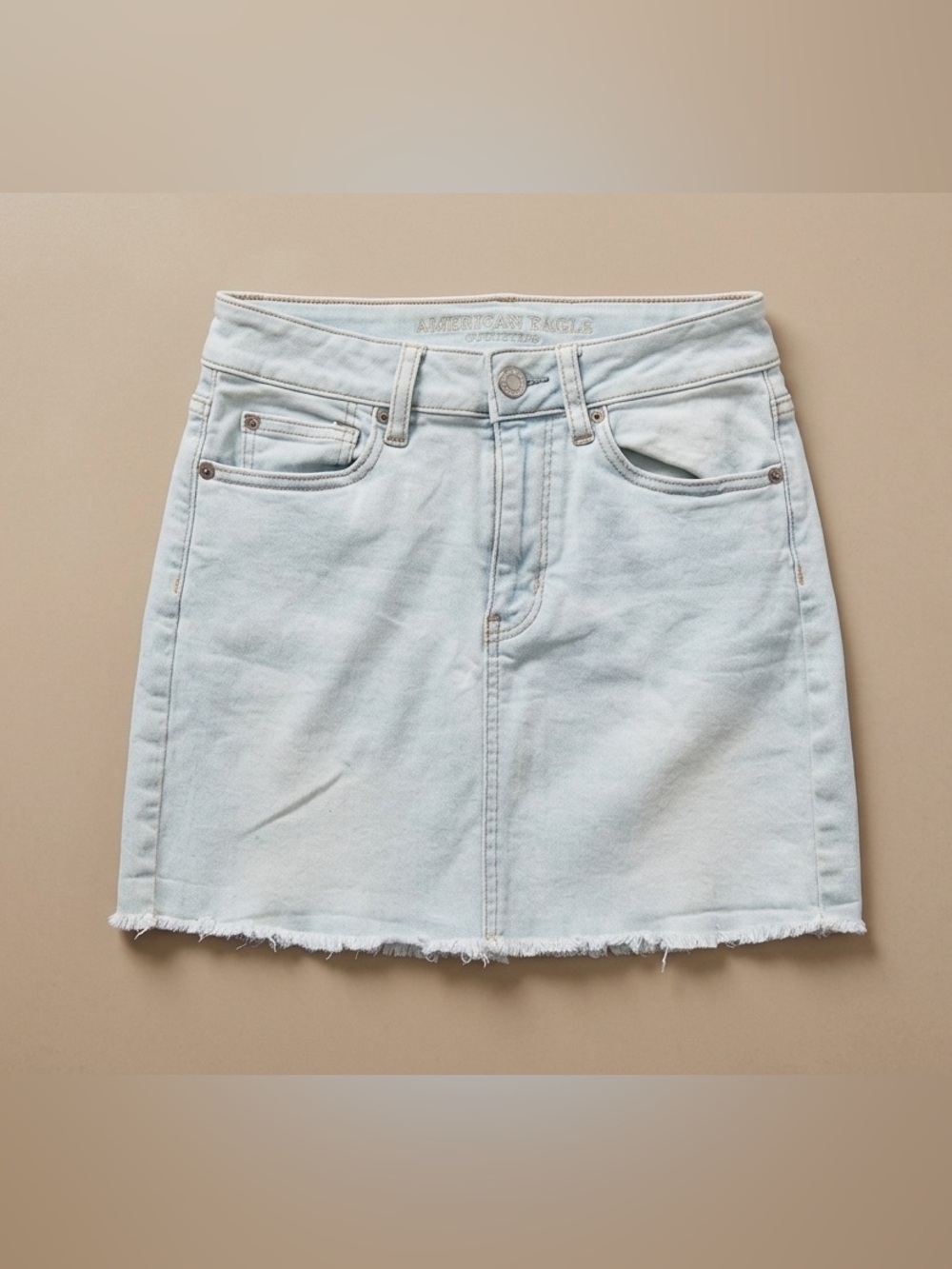 American Eagle Outfitters Women's Blue and White Skirt
